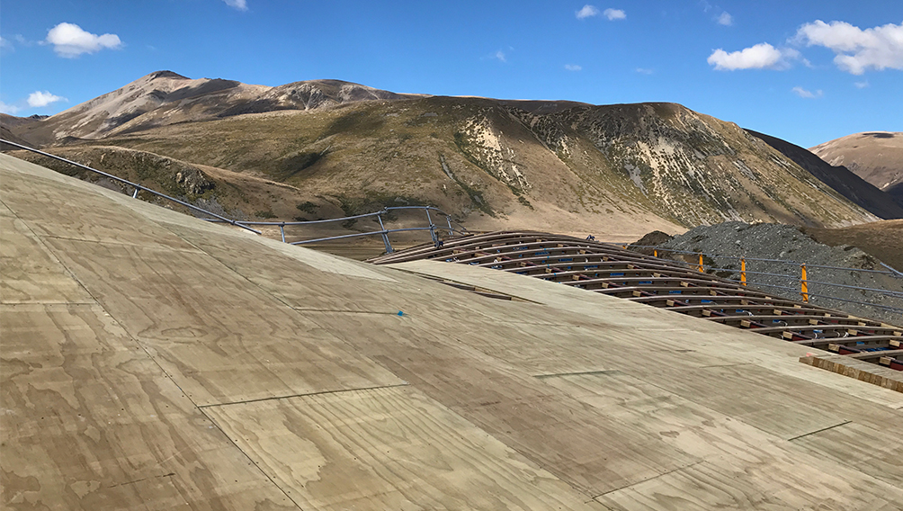 plywood roof forms landscape
