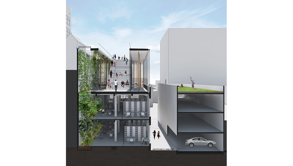 antipodes heritage reuse rooftop amphitheatre ci