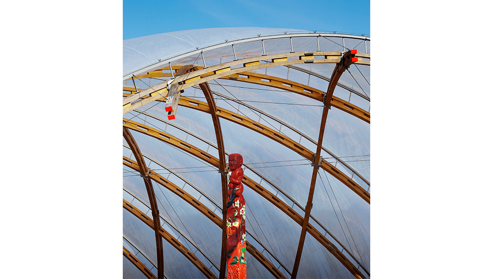 timber etfe canopy pou