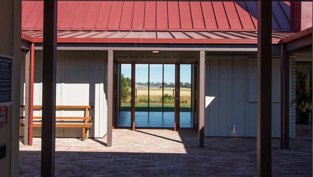 courtyard bay window brick