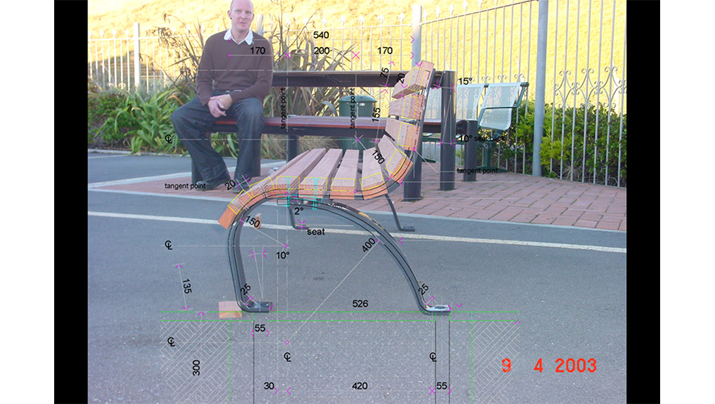 prototype drawing overlay chair design
