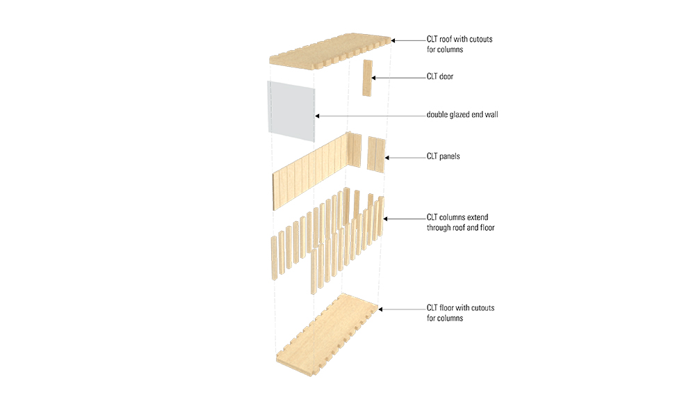 clt workplace axonometric