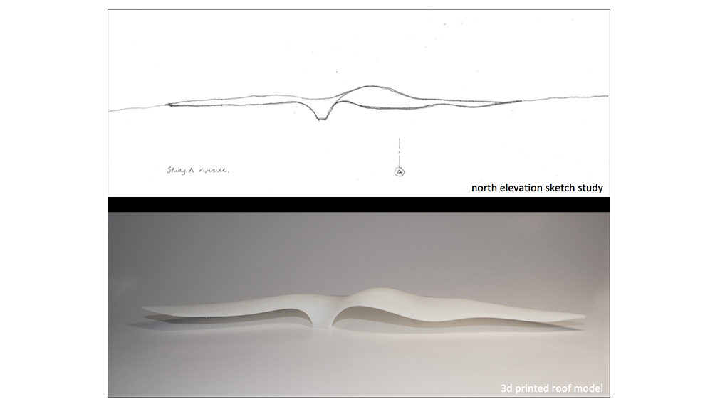 hybrid grid shell drawing 3D printed model