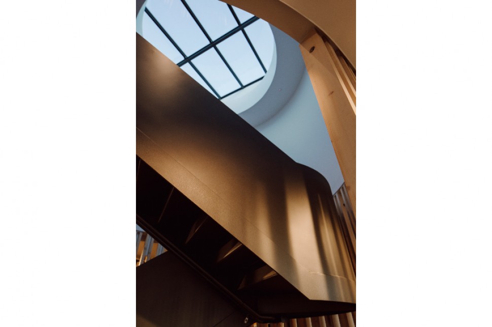 13 skylight steel stair light