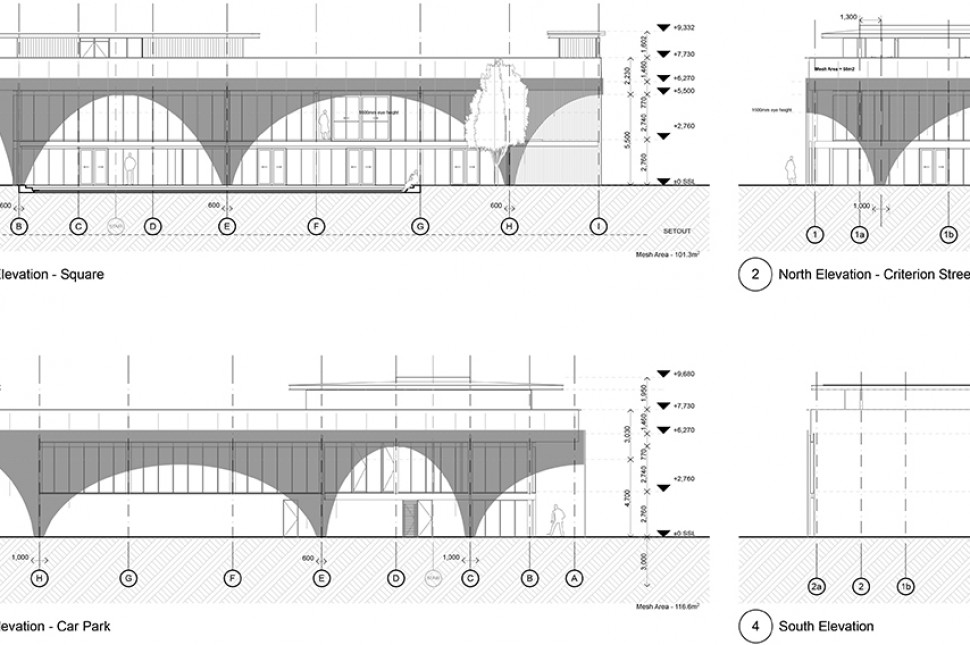 tensioned mesh facade studies value management