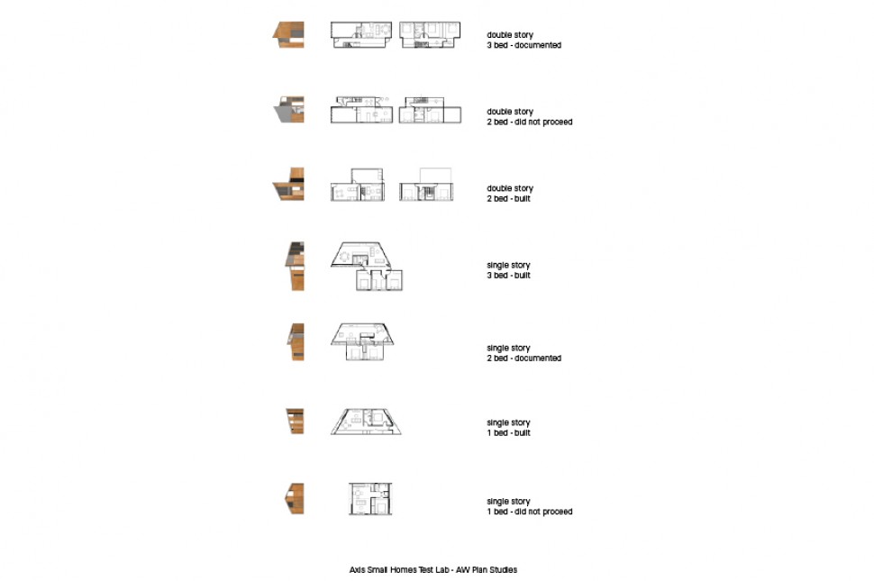 plan studies small housing typologies